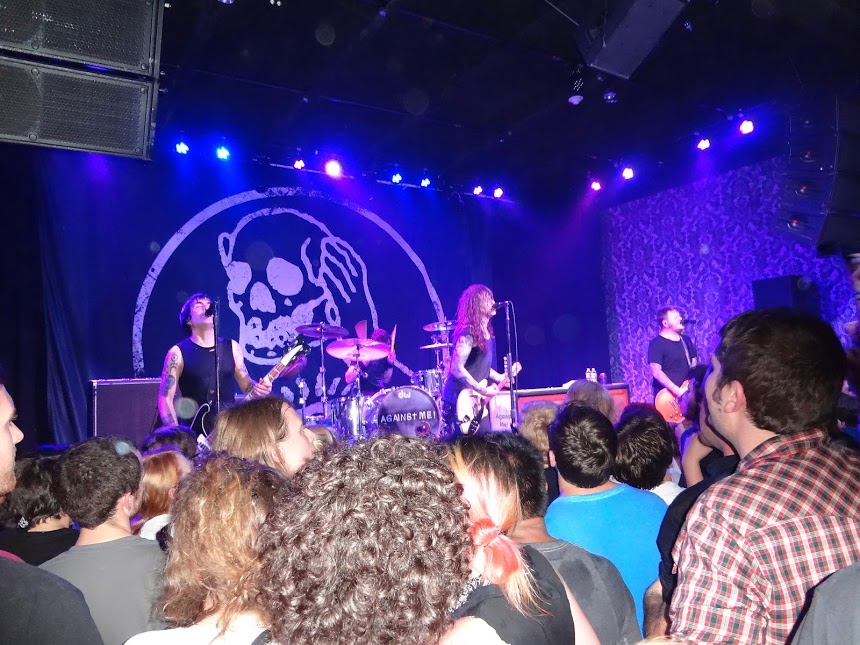 Photo of the stage at an Against Me! Concert