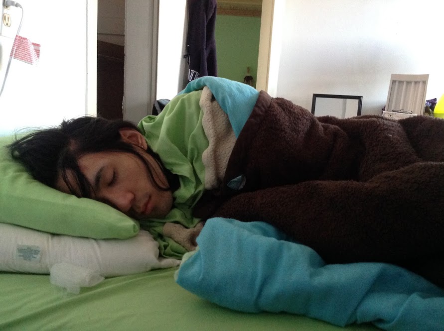 A photo Alex took of Marina sleeping.