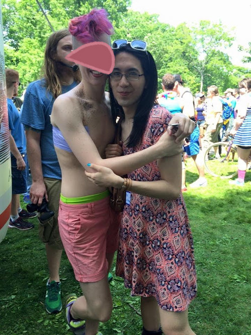 Marina and Mo at the post-parade Pride festival.